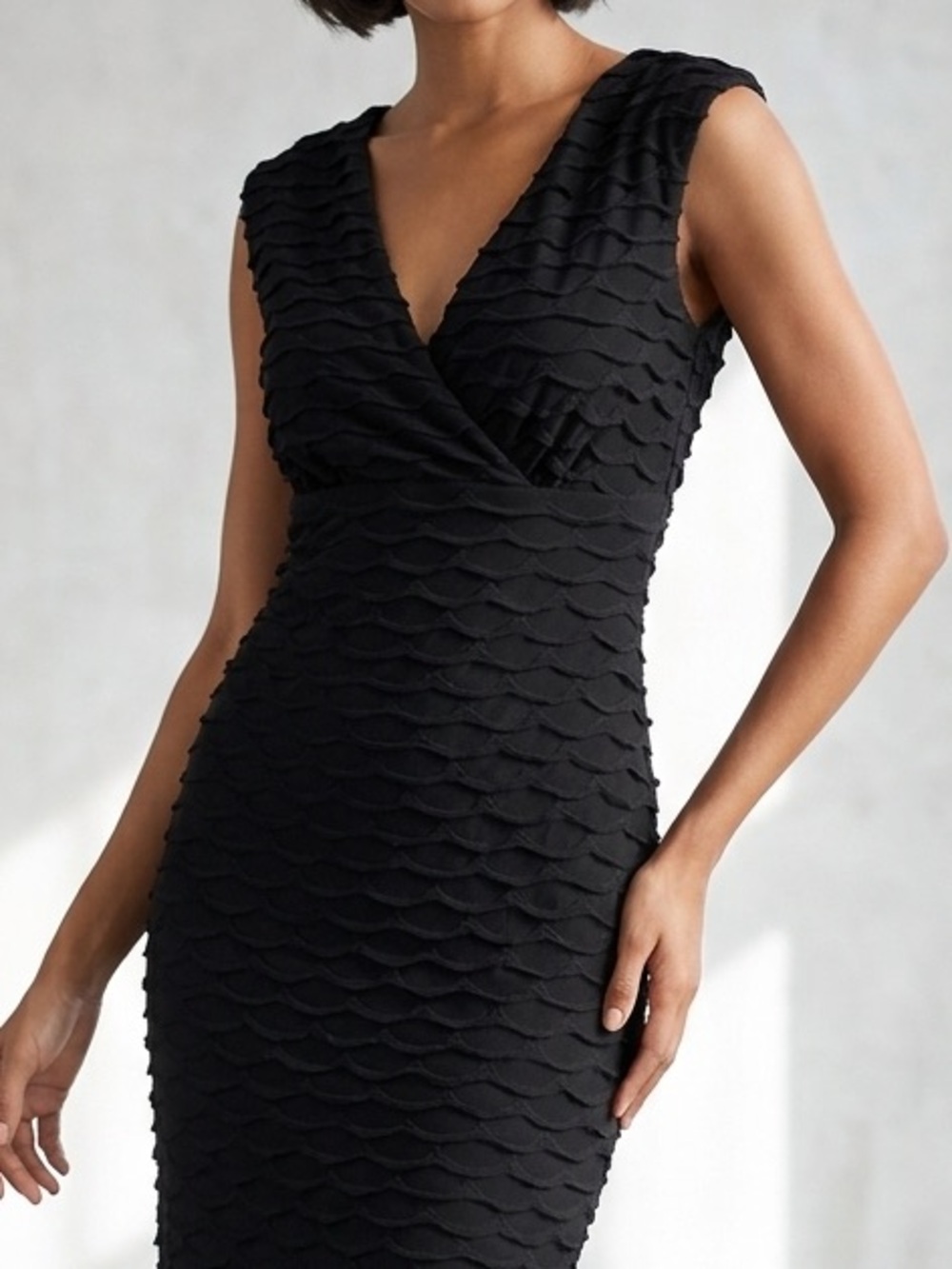 Cleo Textured Crossover Dress